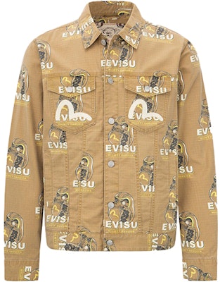 Chaqueta EVISU SS22 Estampado Daruma Letra Color Caqui. 2ESHTM2JK714XXCT Buy Chaqueta EVISU SS22 Estampado Daruma Letra Color Caqui. 2ESHTM2JK714XXCT