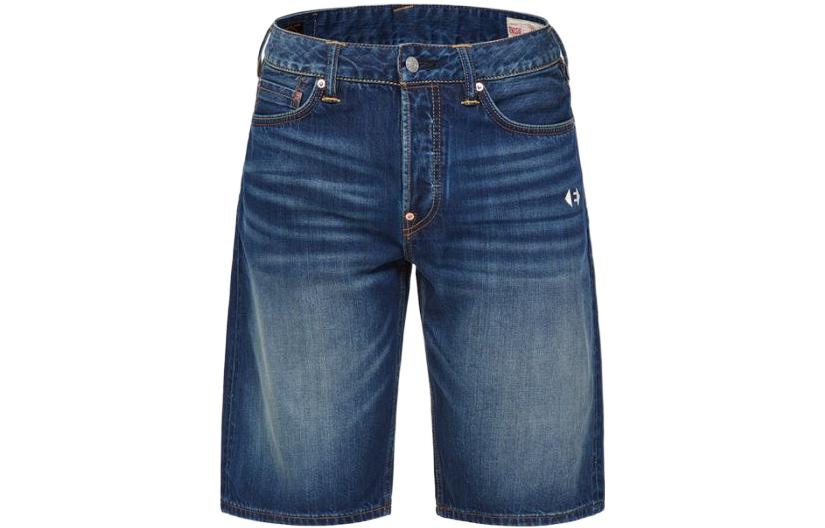 Order EVISU SS22 デニムブルー プリントポケット付きボタンアップショーツ 2ESADM2DS116XXCT