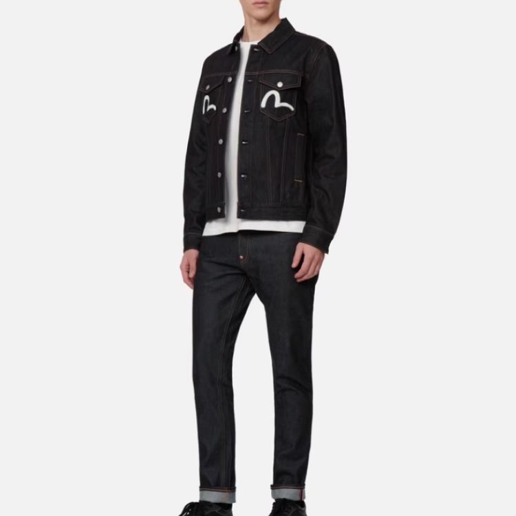 Cheap EVISU SS22 海鷗圖案牛仔外套 - 藍色牛仔布 0ELBSM0DJ110XXCT