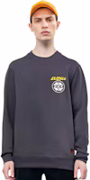 Purchase EVISU SS22 Floral Logo Print Long Sleeve Pullover Sweatshirt Dark Grey. 2ESEPM2SW442XXCT
