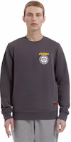 Sizing EVISU SS22 Floral Logo Print Long Sleeve Pullover Sweatshirt Dark Grey. 2ESEPM2SW442XXCT