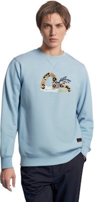 EVISU SS22 提花海鸥标志圆领套头衫卫衣. 2ESHTM2SW343XXCT Shop EVISU SS22 提花海鸥标志圆领套头衫卫衣. 2ESHTM2SW343XXCT