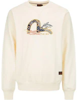 Purchase EVISU SS22 Jacquard Seagull Patch Crewneck Pullover Sweatshirt. 2ESHTM2SW343XXCT