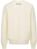 Details for EVISU SS22 Jacquard Seagull Patch Crewneck Pullover Sweatshirt. 2ESHTM2SW343XXCT