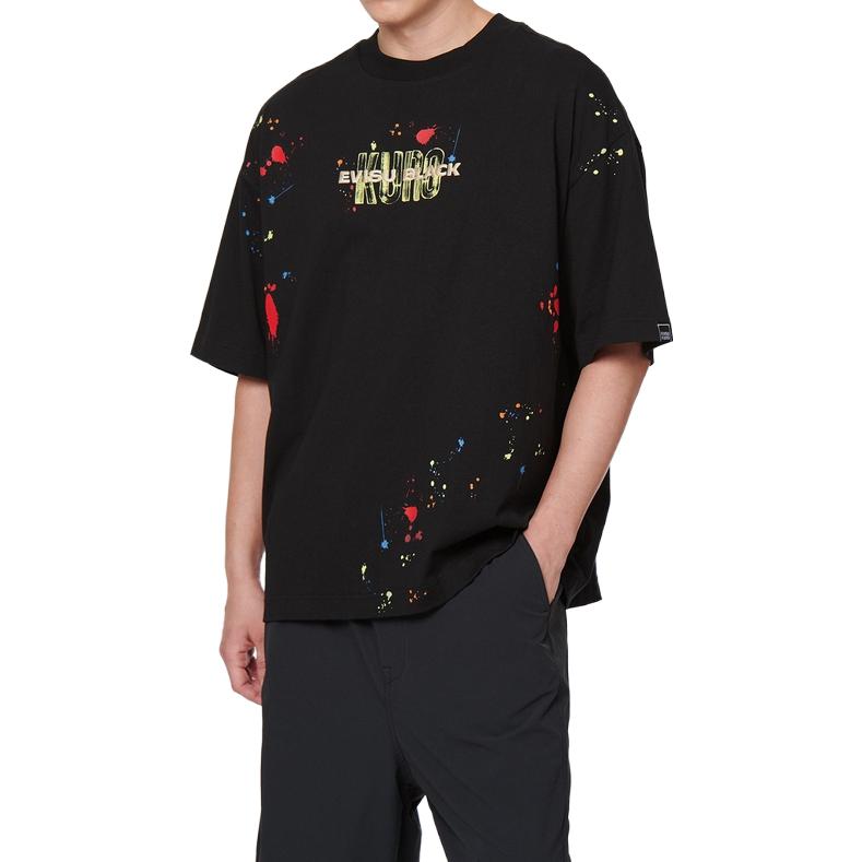 Details for EVISU SS22 ペイントスプラッタ刺繍ロゴTシャツ 2ESGNM2TS594BZCT