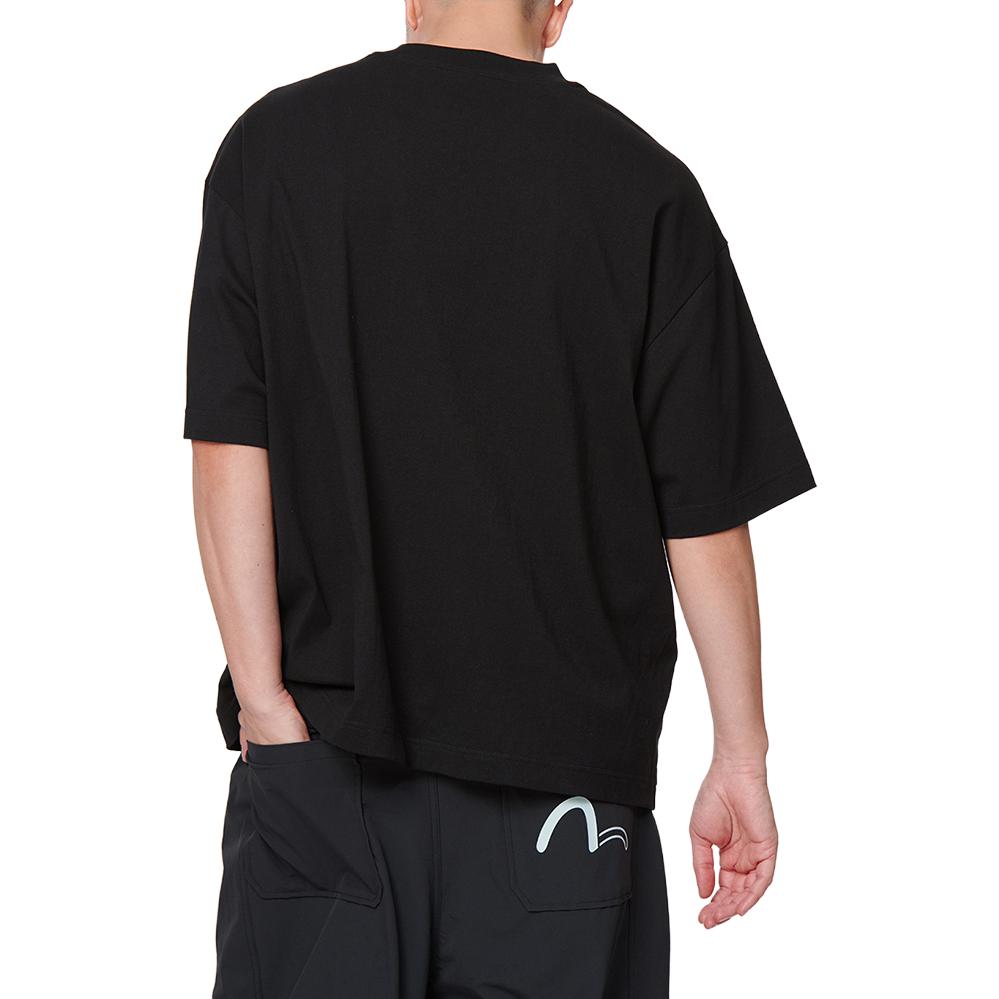 Sizing EVISU SS22 ペイントスプラッタ刺繍ロゴTシャツ 2ESGNM2TS594BZCT