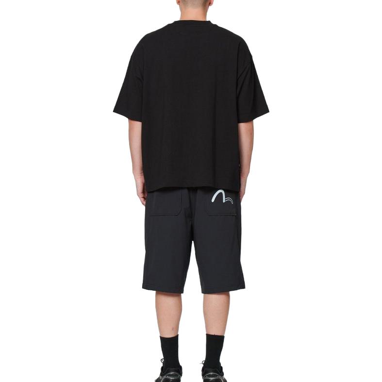 Cheap EVISU SS22 ペイントスプラッタ刺繍ロゴTシャツ 2ESGNM2TS594BZCT