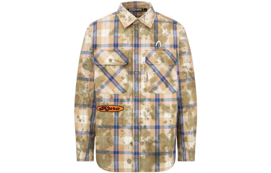 Lookbook EVISU SS22 格紋長袖襯衫 海鷗刺繡標誌 2ESGNM2SL262LFCT