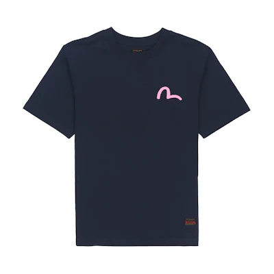 EVISU SS22 Plain Seagull Print Crew Neck Short Sleeve T-Shirt. 0ELBSM0TS540XXCT