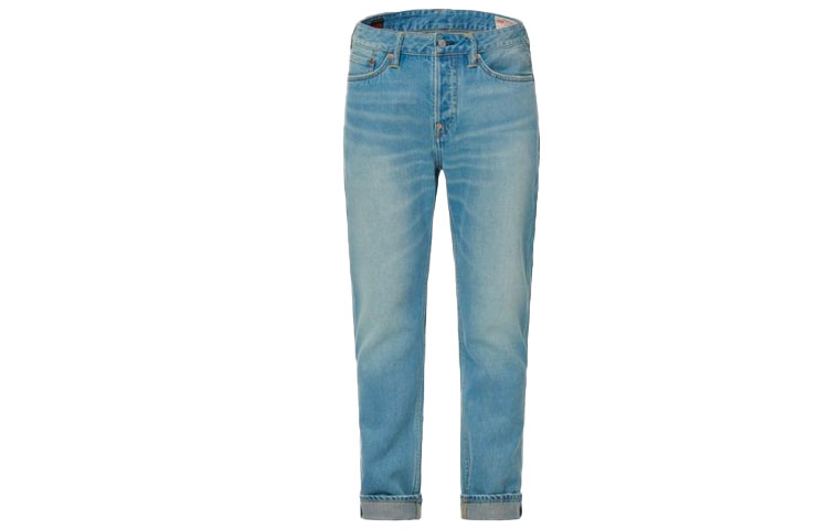 EVISU SS22  Slim Fit Jeans Daruma Bonsai Print Blue Denim Pants 2ESHTM2JE10517