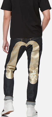 EVISU SS22 Seluar Jeans Slim Fit Corak ''M'' Emas - Denim Biru 2ESHTM2JE90317CT Details for EVISU SS22 Seluar Jeans Slim Fit Corak ''M'' Emas - Denim Biru 2ESHTM2JE90317CT