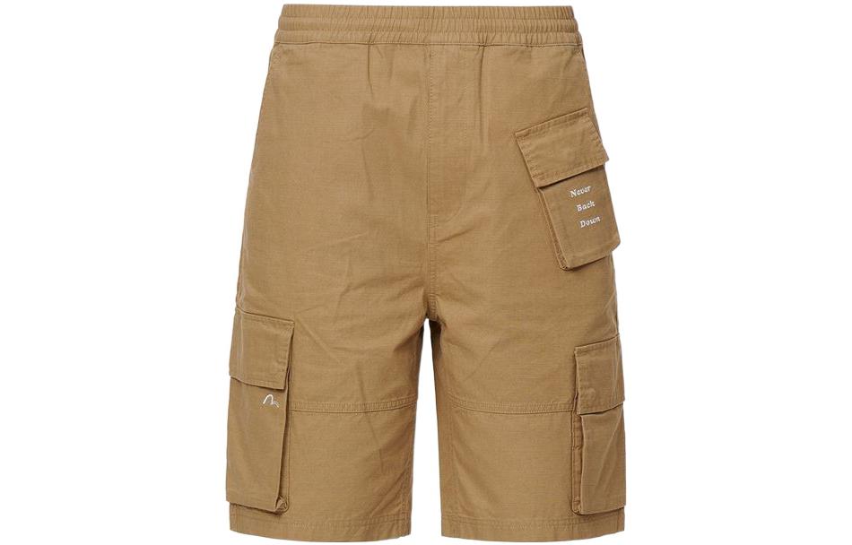 EVISU SS22  Solid Color Straight-Fit Multi-Pocket Casual Shorts. 2ESGNM2SH241XXCT