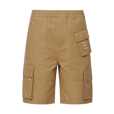 EVISU SS22 Solid Color Straight-Fit Multi-Pocket Casual Shorts. 2ESGNM2SH241XXCT