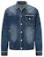 Buy EVISU SS22 蓝色大M刺绣水洗牛仔夹克. 2ESHTM2DJ717LFCT