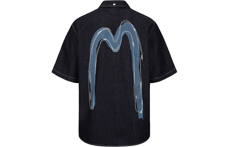 Lookbook Camisa Vaquera EVISU SS22 Big M Bordado Azul Denim 2ESHTM2SS269RXDN