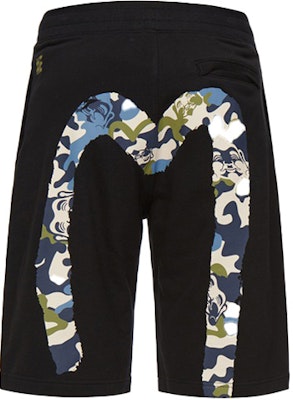 EVISU SS22 佛头迷彩大M印花黑色短裤 时尚短裤 2ESADM2ST401XXCT Order EVISU SS22 佛头迷彩大M印花黑色短裤 时尚短裤 2ESADM2ST401XXCT