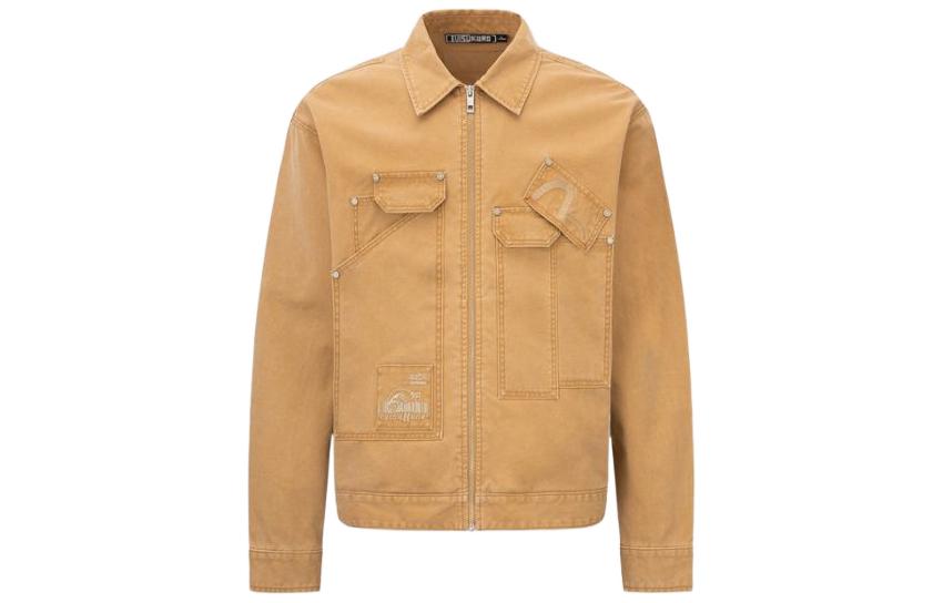 EVISU SS22 Camel Workwear Jacket with Multi-Pockets and Classic Collar 2ESGNM2JK739LFCT 圖 2