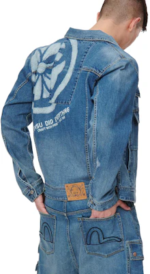 EVISU SS22 Jaket Denim Bunga Deconstructed Biru Denim. 2ESHTM2DJ716XXCS Purchase EVISU SS22 Jaket Denim Bunga Deconstructed Biru Denim. 2ESHTM2DJ716XXCS