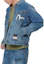 Cheap EVISU SS22 Jaket Denim Bunga Deconstructed Biru Denim. 2ESHTM2DJ716XXCS
