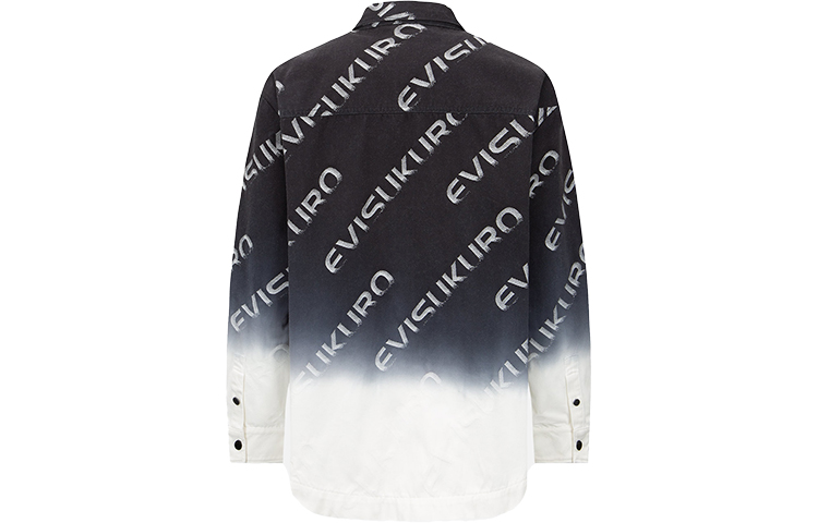EVISU SS22 Gradient Letter Loose Denim Jacket Black Menswear 2ESGNM2SJ750FFDN 圖 3