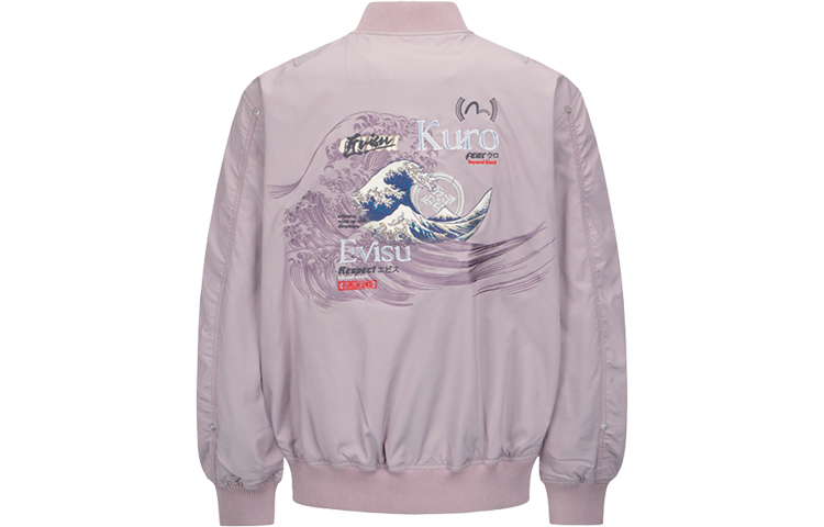 Order EVISU SS22 일본 자수 레터 패턴 봄버 재킷 남성 가을. 2ESGNM2JK741XXNP