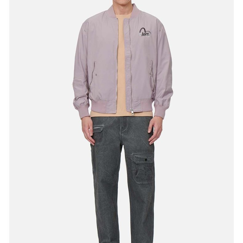 Purchase EVISU SS22 일본 자수 레터 패턴 봄버 재킷 남성 가을. 2ESGNM2JK741XXNP