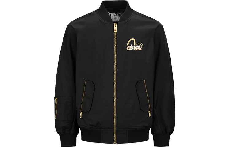 Sizing EVISU SS22 일본 자수 레터 패턴 봄버 재킷 남성 가을. 2ESGNM2JK741XXNP