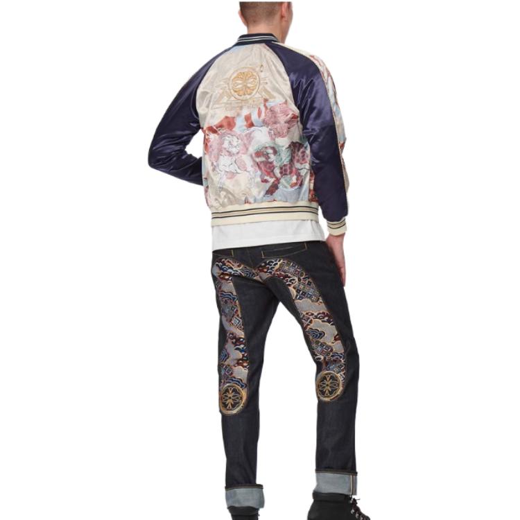 EVISU SS22 Komainu Print Yokosuka Baseball Jacket Multicolor  Streetwear. 2ESHTM2JK706XXPL 圖 5