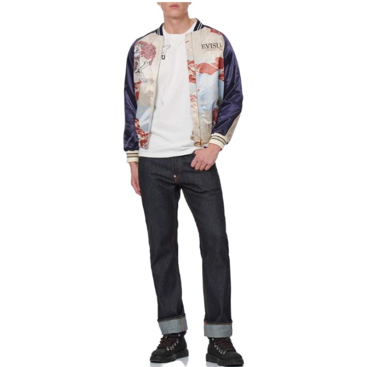 EVISU SS22 Komainu Print Yokosuka Baseball Jacket Multicolor  Streetwear. 2ESHTM2JK706XXPL 圖 6