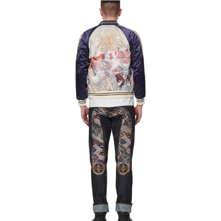 EVISU SS22 Komainu Print Yokosuka Baseball Jacket Multicolor  Streetwear. 2ESHTM2JK706XXPL 圖 7