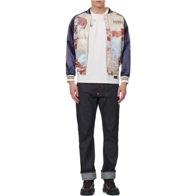 EVISU SS22 Komainu Print Yokosuka Baseball Jacket Multicolor  Streetwear. 2ESHTM2JK706XXPL 圖 8