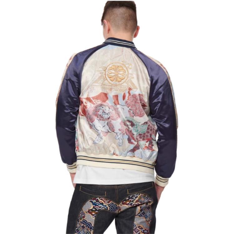 EVISU SS22 Komainu Print Yokosuka Baseball Jacket Multicolor  Streetwear. 2ESHTM2JK706XXPL 圖 9