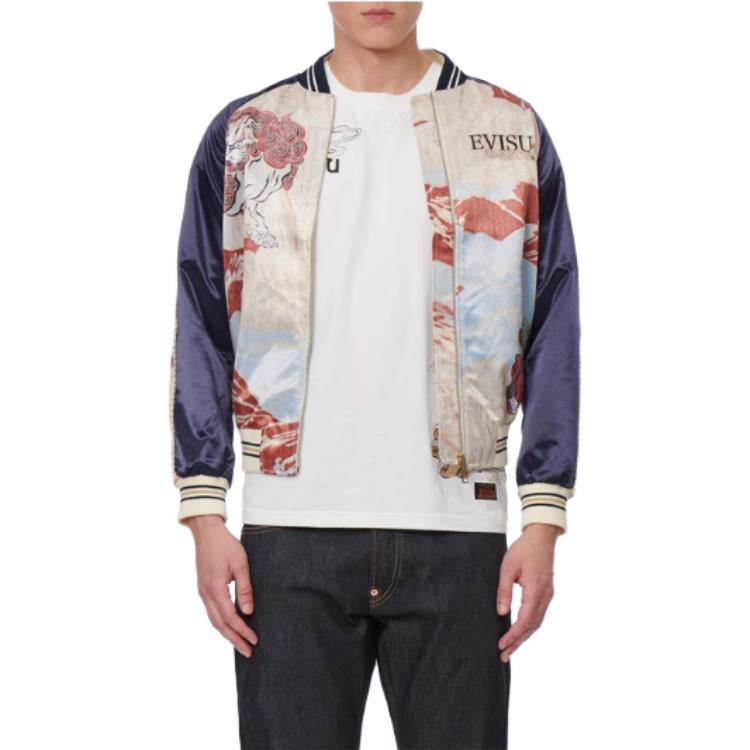 EVISU SS22 Komainu Print Yokosuka Baseball Jacket Multicolor  Streetwear. 2ESHTM2JK706XXPL 圖 10