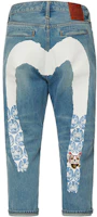 EVISU SS22 Lucky Cat & Daruma Graphic M-Print Tapered Denim Jeans Blue Mens. 2ESHTM2JE90827CT EVISU SS22 Lucky Cat & Daruma Graphic M-Print Tapered Denim Jeans Blue Mens. 2ESHTM2JE90827CT