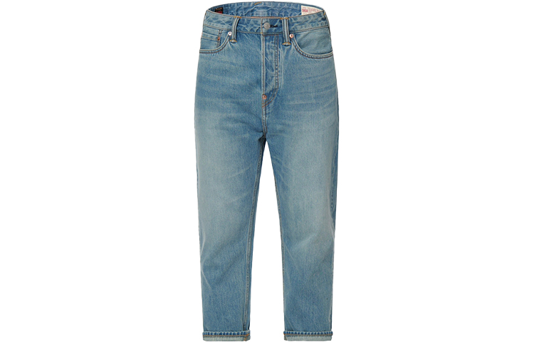 Lookbook EVISU SS22 Lucky Cat & Daruma Jeans Denim Biru Pria Model Tapered. 2ESHTM2JE90827CT