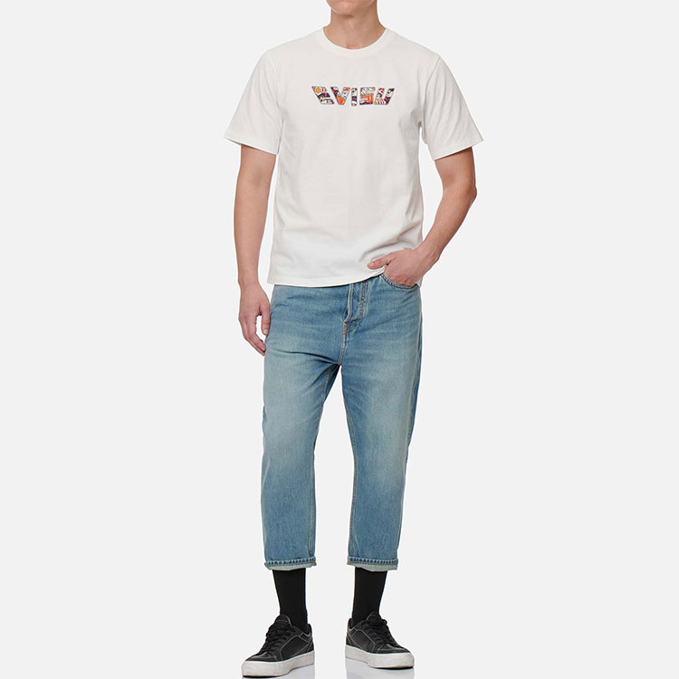 Purchase EVISU SS22 Lucky Cat & Daruma Jeans Denim Biru Pria Model Tapered. 2ESHTM2JE90827CT