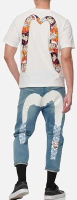 EVISU SS22 Lucky Cat & Daruma Jeans Denim Biru Pria Model Tapered. 2ESHTM2JE90827CT Sizing EVISU SS22 Lucky Cat & Daruma Jeans Denim Biru Pria Model Tapered. 2ESHTM2JE90827CT