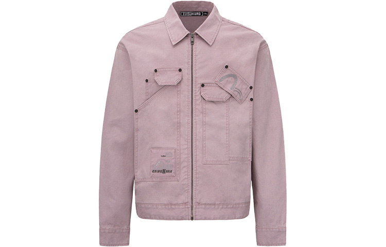 EVISU SS22 Purple Utility Pocket Work Jacket - Fall Season 2ESGNM2JK739LFCTPURL