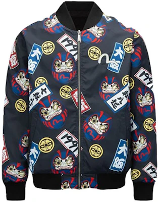 EVISU SS22 Reversible Cartoon Daruma Print Jacket Multi/Black Jacket 2ESHTM2JK786RXNY Buy EVISU SS22 Reversible Cartoon Daruma Print Jacket Multi/Black Jacket 2ESHTM2JK786RXNY