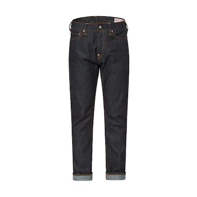 EVISU SS22 Washed Seagull Print Denim Jeans Blue 0ELBSM0JE22017CT
