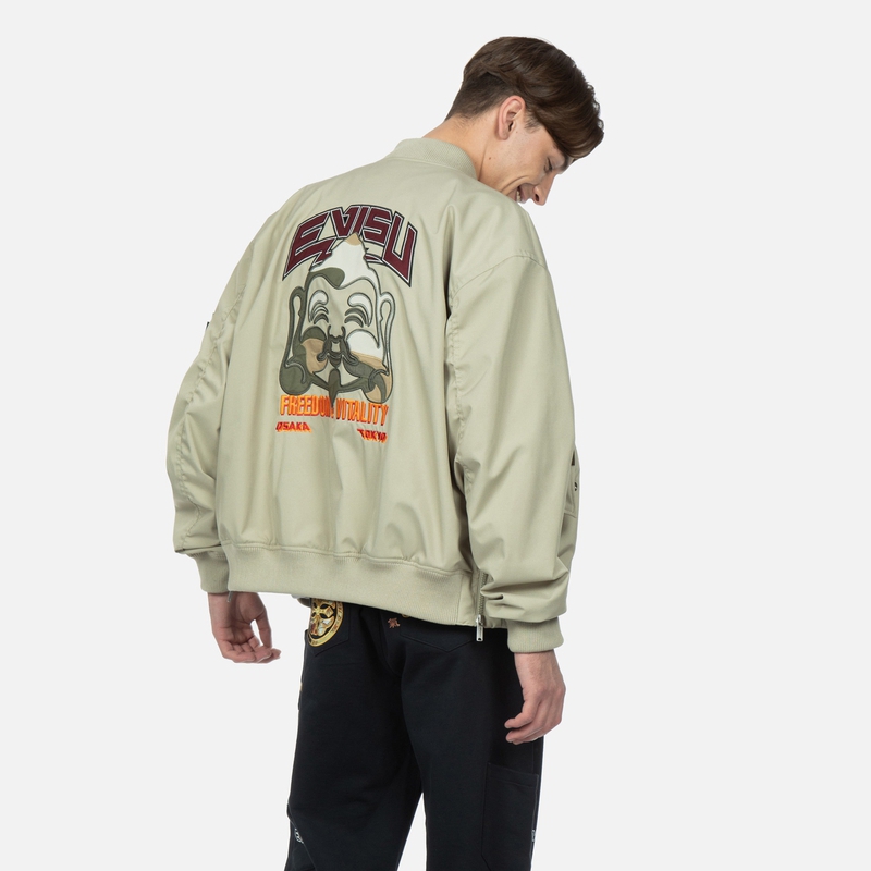 EVISU SS23  Beige Jacket with Brand Logo Print Casual Outerwear. 2ESHTM3JK187LFNY 圖 5