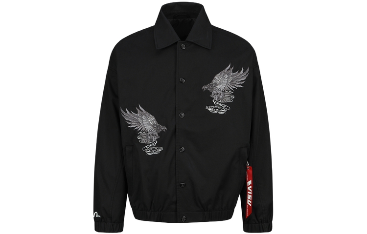 EVISU SS23  Black Jacket with Eagle Embroidery 2ESHTM3JK107LFCX 圖 2