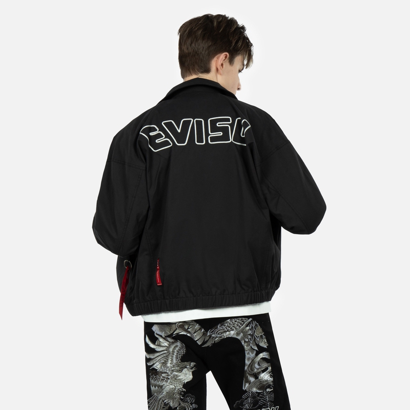 EVISU SS23  Black Jacket with Eagle Embroidery 2ESHTM3JK107LFCX 圖 5