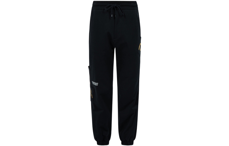 EVISU SS23  Black Multi-Pocket Knit Jogger Pants with Brocade Patches. 2ESHTM3SP560LFCT 圖 3