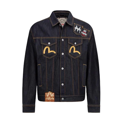 EVISU SS23 Cartoon Print Denim Jacket - Blue 2ESMOM2DJ720LFCT