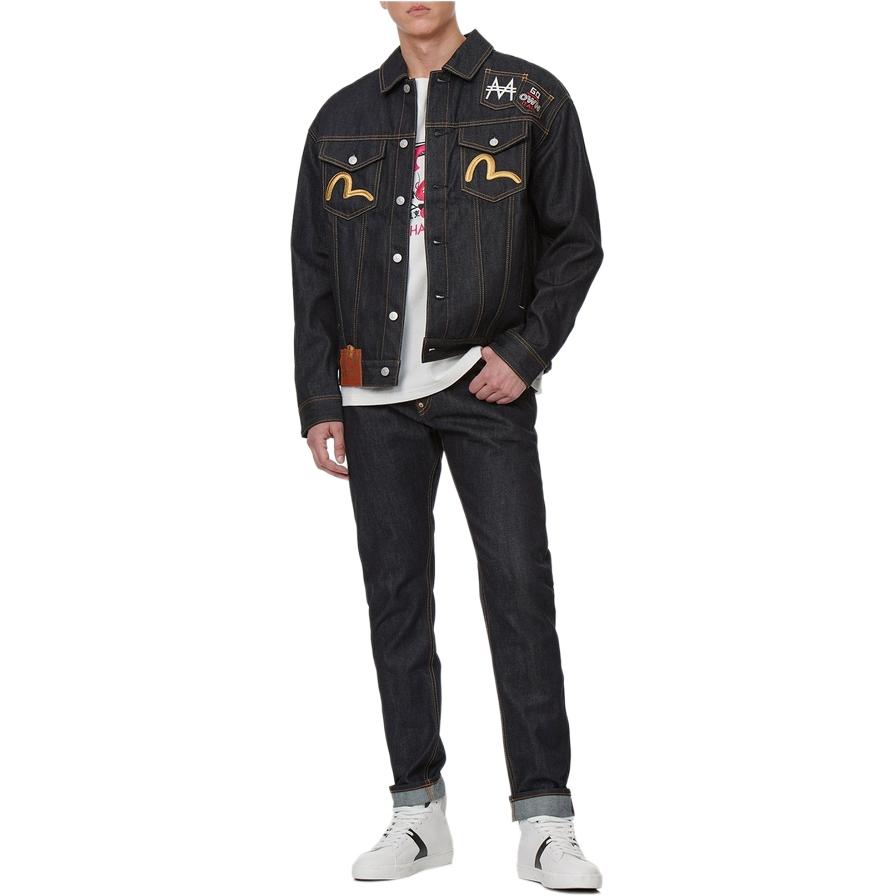 Shop Chaqueta Vaquera Azul EVISU SS23 con Estampado de Dibujos Animados 2ESMOM2DJ720LFCT