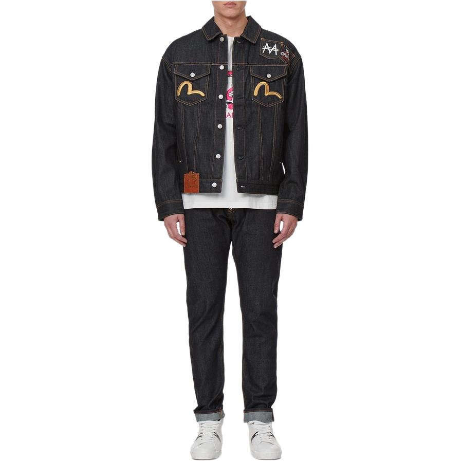 Details for Chaqueta Vaquera Azul EVISU SS23 con Estampado de Dibujos Animados 2ESMOM2DJ720LFCT