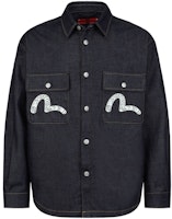 EVISU SS23 Denim Shirt with Wave Pattern & Seagull Embroidery in Blue. 2ESHTM3SJ111LFCT EVISU SS23 Denim Shirt with Wave Pattern & Seagull Embroidery in Blue. 2ESHTM3SJ111LFCT