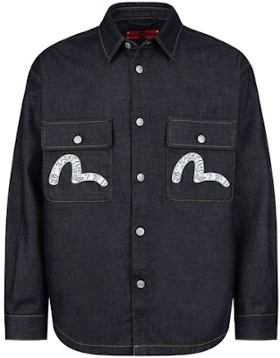 EVISU SS23 Kemeja Denim Biru Corak Ombak & Sulaman Burung Camar. 2ESHTM3SJ111LFCT Buy EVISU SS23 Kemeja Denim Biru Corak Ombak & Sulaman Burung Camar. 2ESHTM3SJ111LFCT