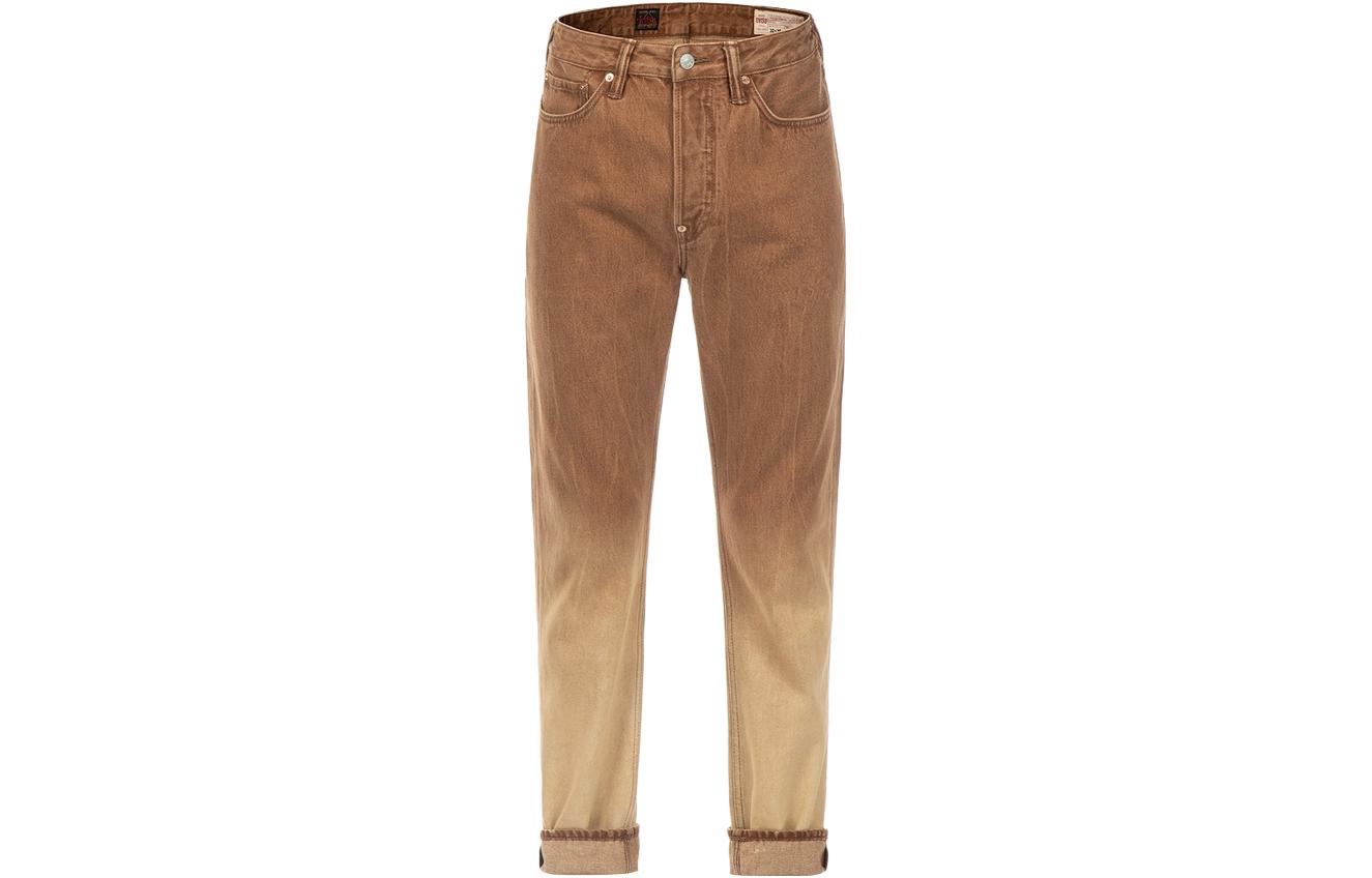 EVISU SS23  Gradient Washed Letter Print Denim Jeans Brown. 2ESHTM3JE91517CT 圖 2